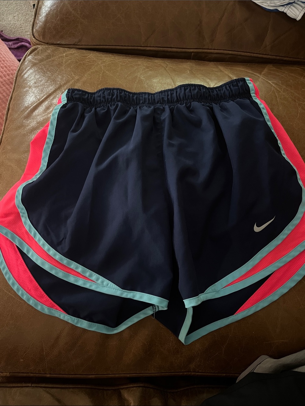Nike Women’s Navy Shorts with Pink & Aqua Trim